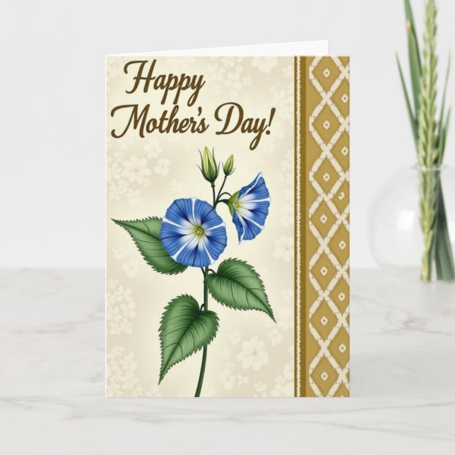 Sepia Script Mothers Day Card (Front)