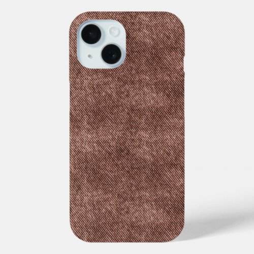 Sepia Skin Denim Pattern iPhone 15 Case