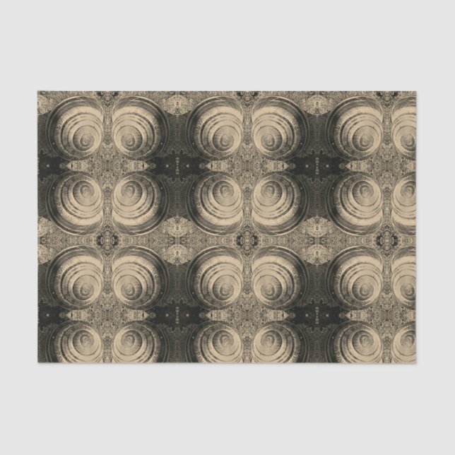 Sepia Snail Patterned Tissue Paper (Front)