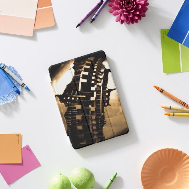 Sepia Steampunk iPad Mini Cover (In Situ)