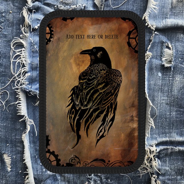  Sepia Stone Tribal Clockwork Gears Black Raven  Patch (Creator Uploaded)
