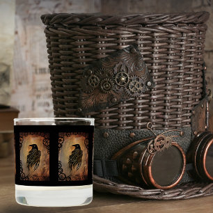  Sepia Stone Tribal Clockwork Gears Black Raven  Scented Candle