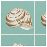Sepia Striped Shell on Teal Fabric