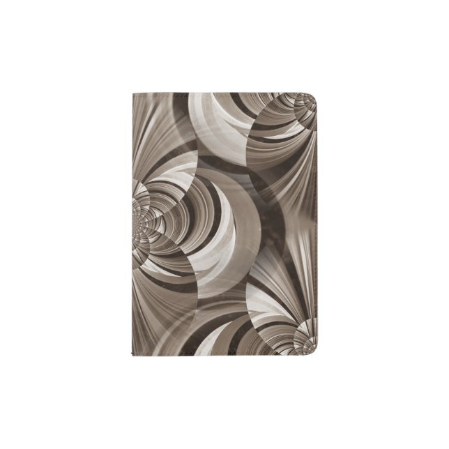 Sepia Swirl Passport Holder (Front)