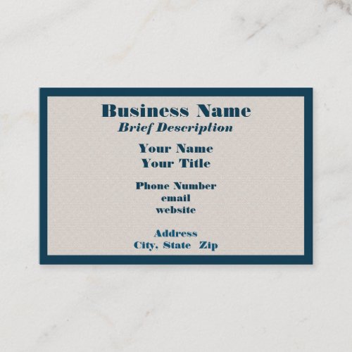 Sepia Texture with Blue Frame Generic Business Card