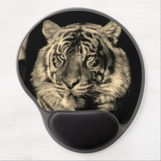 Sepia Tiger Eyes Modern Artwork - Wild Animal Gel Mouse Pad