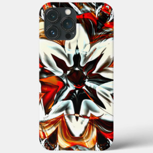 Sepia to white flower surrounded by reddish golden iPhone 13 pro max case