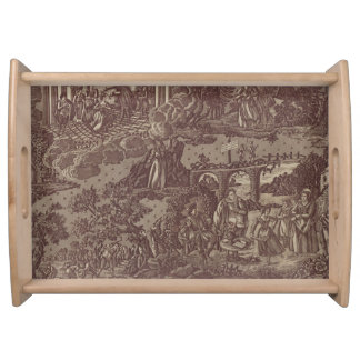 Sepia Toile Serving Tray