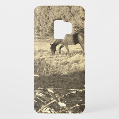 Sepia tone Brown horse and fence Case_Mate Samsung Galaxy S9 Case