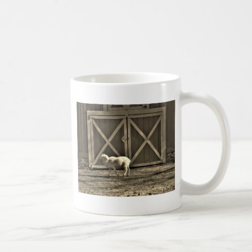 Sepia Tone  Goat and Barn Doors Coffee Mug