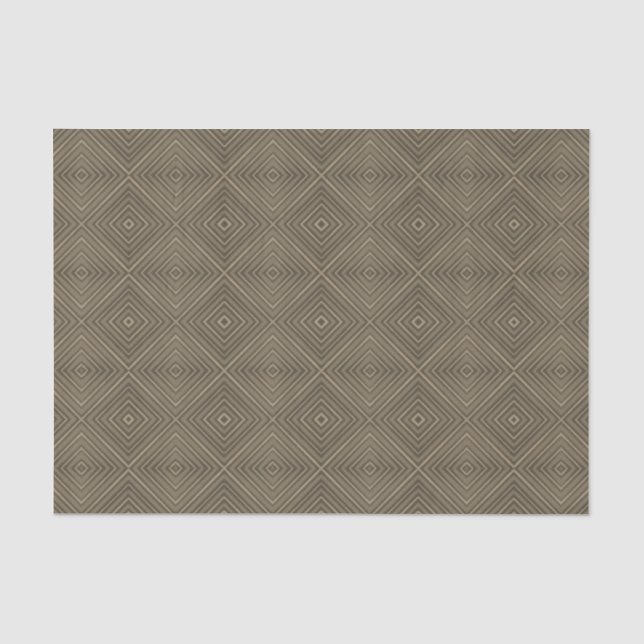 Sepia Tone Hypnotic Diamond Modern Pop Art Tissue Paper (Front)