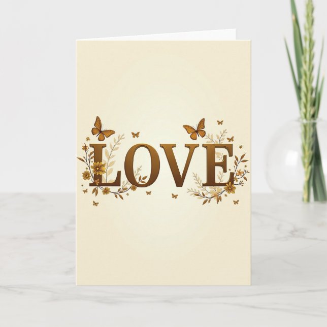 Sepia Tone Love Art Card (Front)