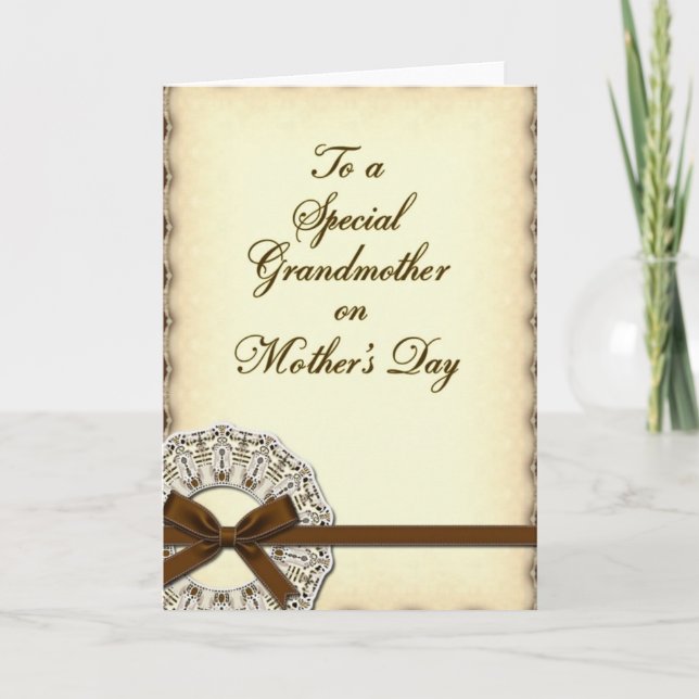 Sepia Tone Mothers Day Grandma Card (Front)