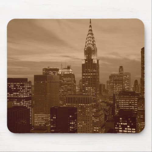 Sepia Tone New York City Mouse Pad