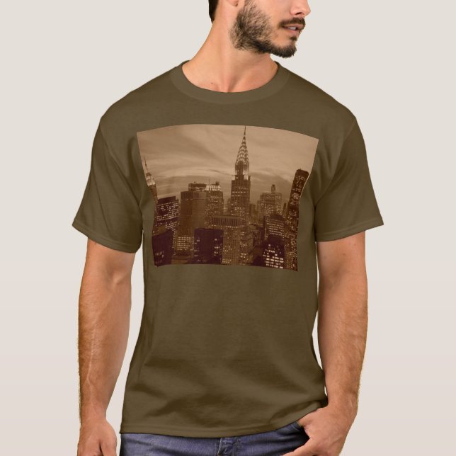 Sepia Tone New York City T-Shirt (Front)