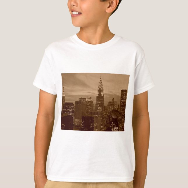 Sepia Tone New York City T-Shirt (Front)