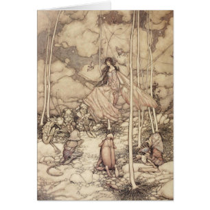 Sepia-toned Fairy Queen with Creatures