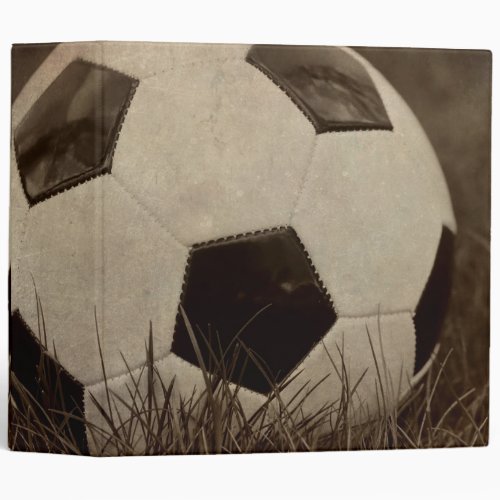 Sepia Toned Soccer Ball 2 Photo Album Binder