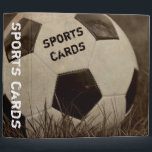 Sepia Toned Soccer Ball 2" Sports Cards Album Binder<br><div class="desc">A soccer ball toned to vintage sepia with grunge textures - this 2" sports cards/photo album/scrapbook is totally customizable for you to personalize as you please!</div>