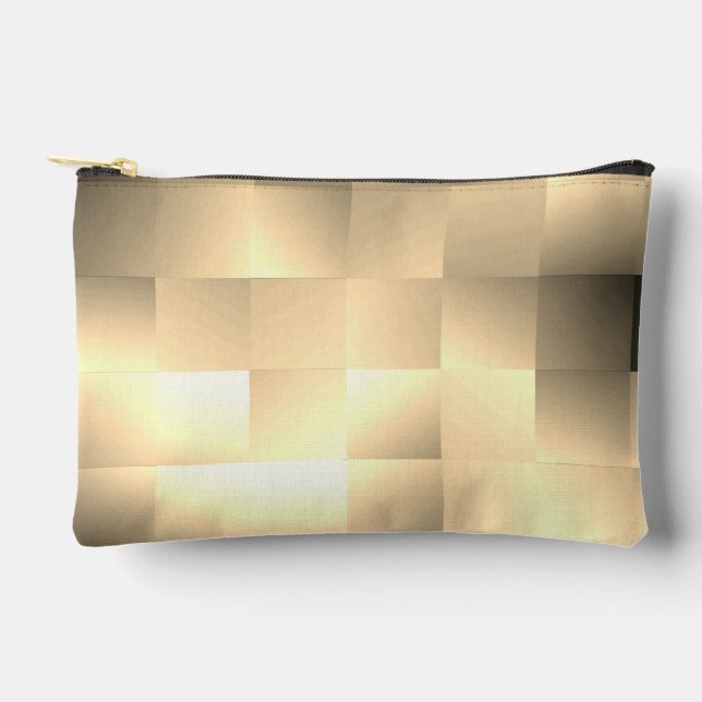  Sepia Tones in a Square Pattern Accessory Pouch (Front)