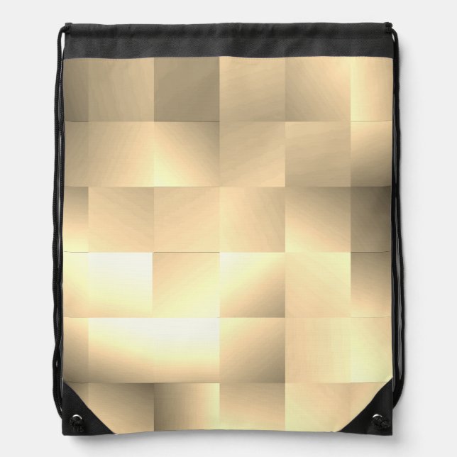   Sepia Tones in a Square Pattern Drawstring Bag (Front)