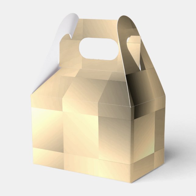   Sepia Tones in a Square Pattern Favor Boxes (Front Side)