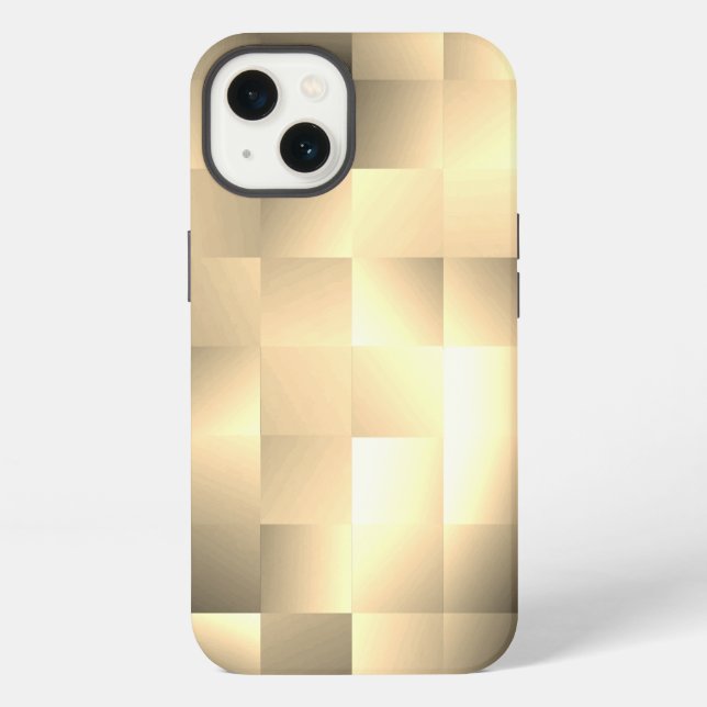   Sepia Tones in a Square Pattern Iphone Case (Back)