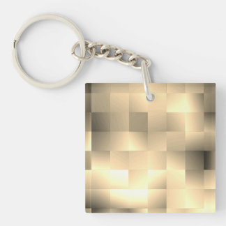 Sepia Tones in a Square Pattern Keychain