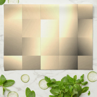   Sepia Tones in a Square Pattern Kitchen Towel