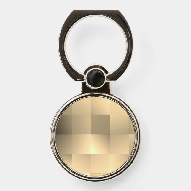   Sepia Tones in a Square Pattern Phone Ring Stand (Front)