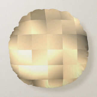Sepia Tones in a Square Pattern Round Pillow