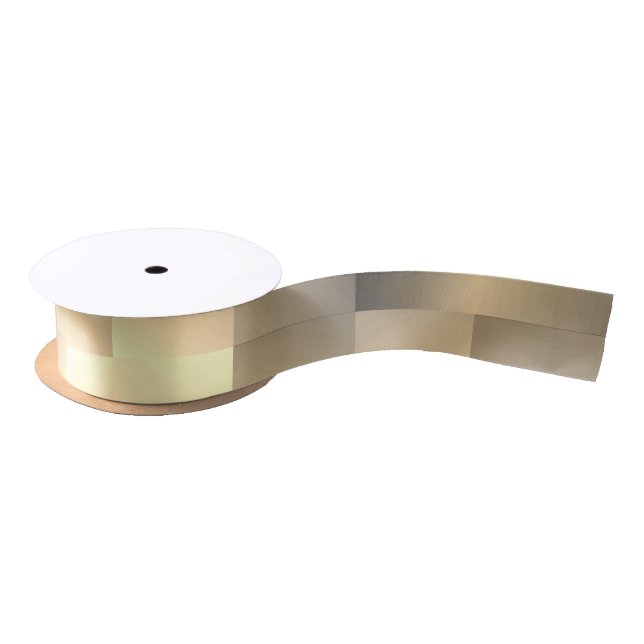   Sepia Tones in a Square Pattern Satin Ribbon (Spool)