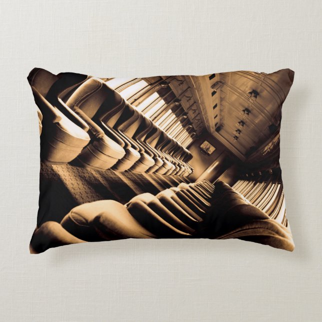 Sepia Train Seats  Accent Pillow (Front)