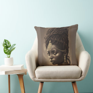 Sepia Tribe Throw Pillow