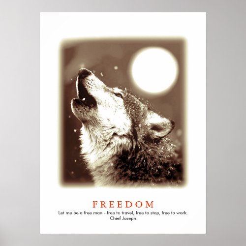 Sepia Unique Motivational Wolf Howls Print