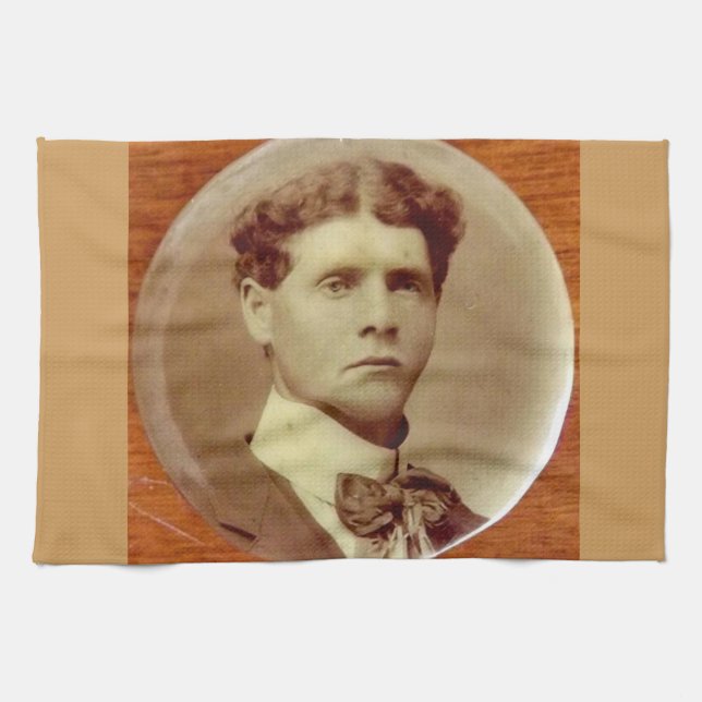 sepia Victorian handsome guy Towel (Horizontal)
