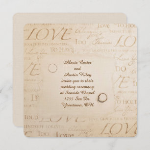 Sepia Wedding Invitation
