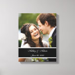 Sepia Wedding Photo Personalized Canvas Print at Zazzle