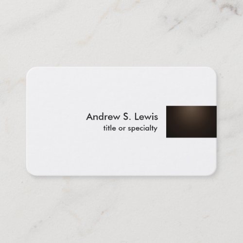 Sepia White Modern Unique Plain Trend Professional Business Card