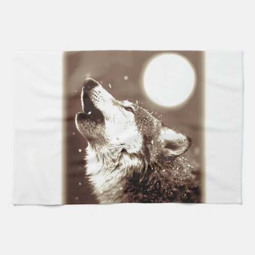 Sepia Wolf  Moon Towel