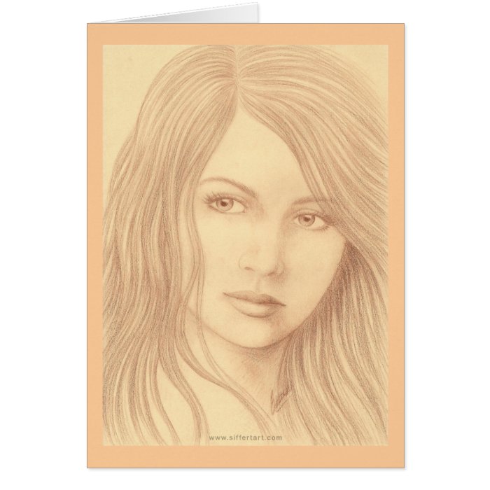 Sepia Woman II Cards