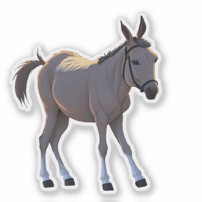 Seppel, little stubborn donkey -  sticker (Front)