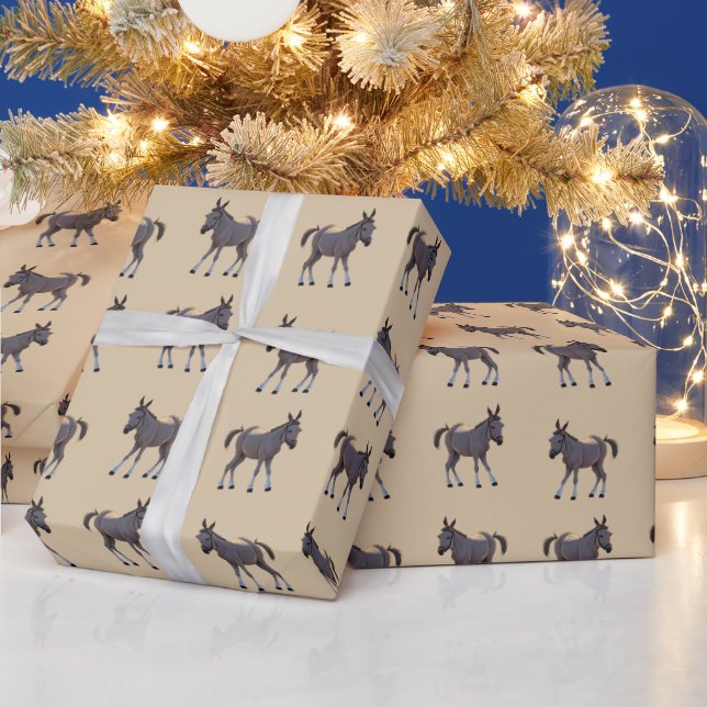 Seppel, little stubborn donkey -  wrapping paper (Holidays)