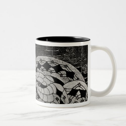Seppo Llmarinen Ploughing the Field of Snakes Two_Tone Coffee Mug