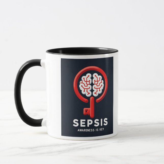 Sepsis Awareness is Key Mug Cups (Left)