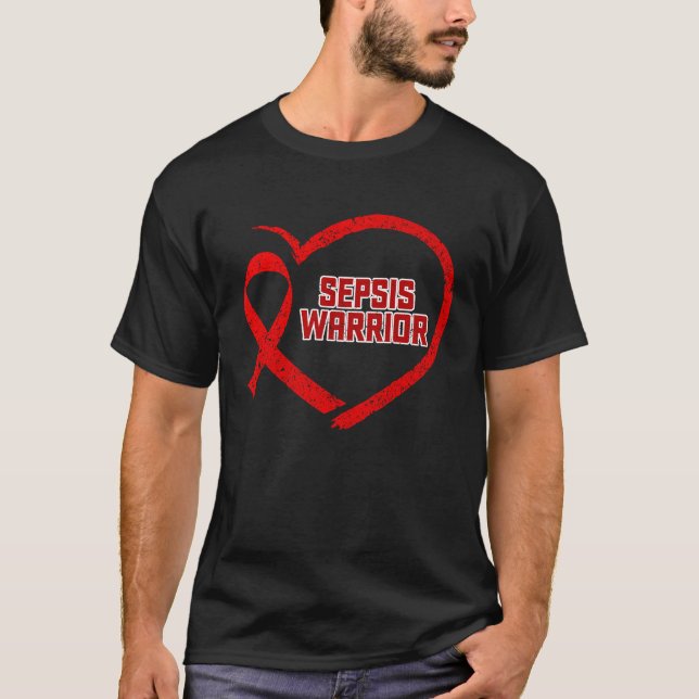 Sepsis Awareness Kind Warrior Survivor Support T-Shirt (Front)