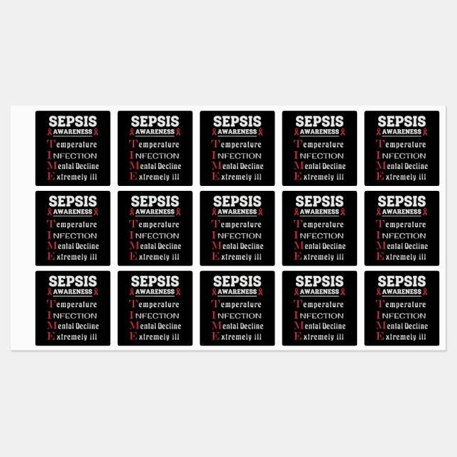 Sepsis Awareness T.I.M.E. Guide Labels (Sheet)