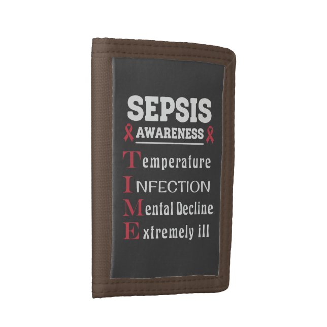 Sepsis Awareness T.I.M.E. Guide Trifold Wallet (Side)
