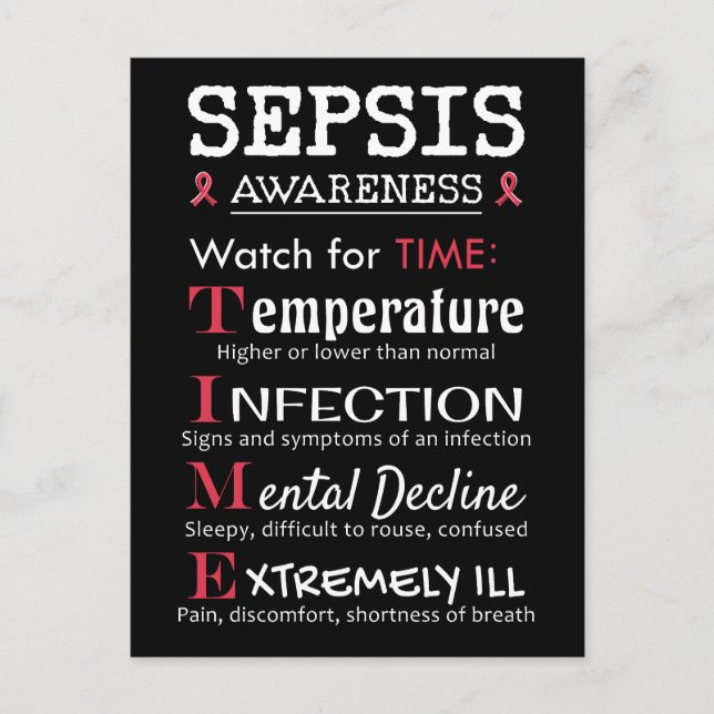 Sepsis Awareness Watch for TIME Guide Postcard (Front)