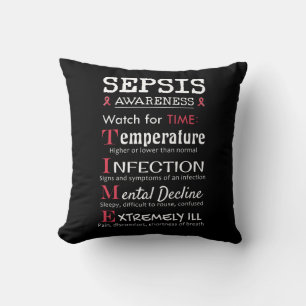 Sepsis Awareness Watch for TIME Guide Throw Pillow